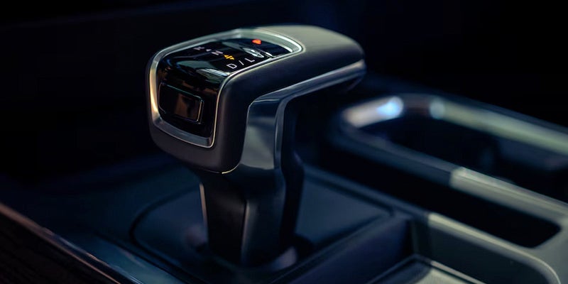 Chevrolet Silverado 1500 gearshift with a modern, sleek design