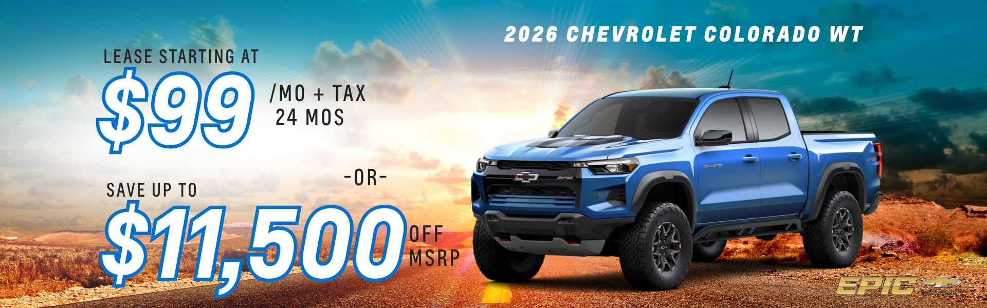 2026 Chevrolet Colorado WT Lease Offer